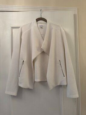 Calvin Klein Jacket/Blazer, Fly Away Opening, Soft White, Silver Hardware, SL